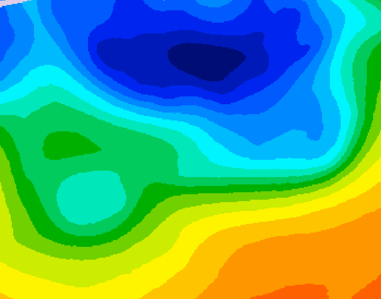 GDPS 500 millibar geopotential height 180 hour forecast chart for Canada based on 2026/10/23 1200Z data