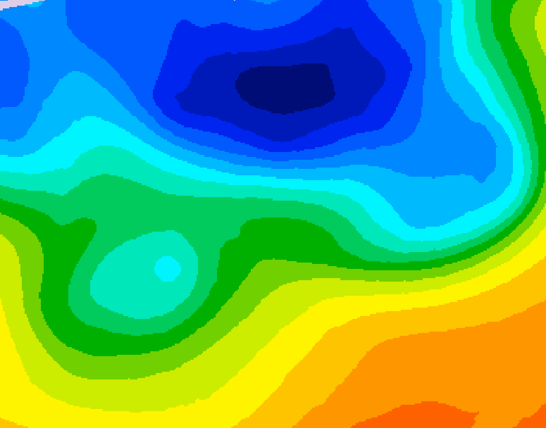 GDPS 500 millibar geopotential height 192 hour forecast chart for Canada based on 2026/10/23 1200Z data