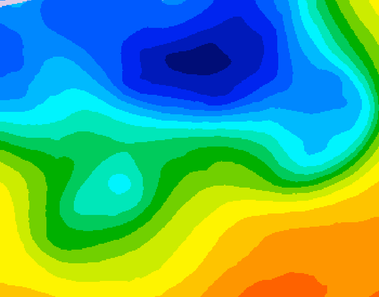 GDPS 500 millibar geopotential height 198 hour forecast chart for Canada based on 2026/10/23 1200Z data