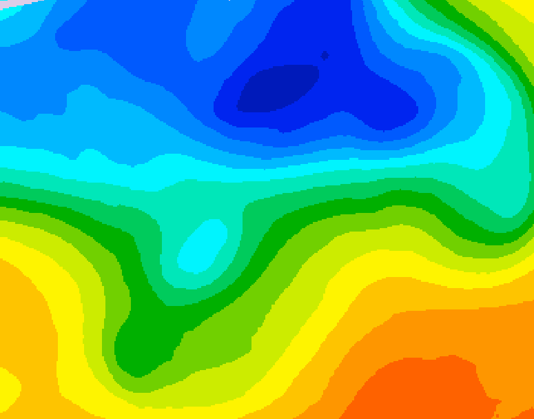 GDPS 500 millibar geopotential height 216 hour forecast chart for Canada based on 2026/10/23 1200Z data