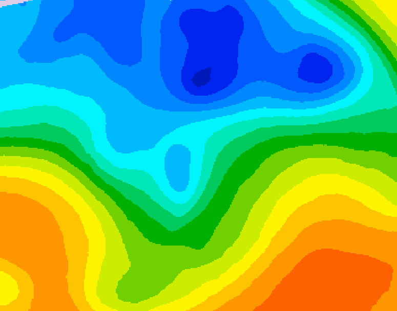 GDPS 500 millibar geopotential height 234 hour forecast chart for Canada based on 2026/10/23 1200Z data