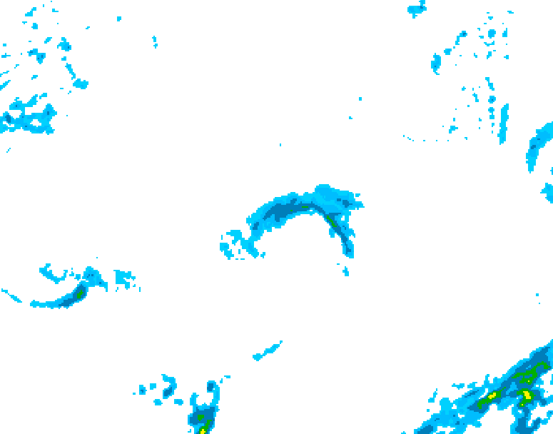 GDPS precipitation 042 hour forecast chart for Canada based on 2026/10/23 1200Z data