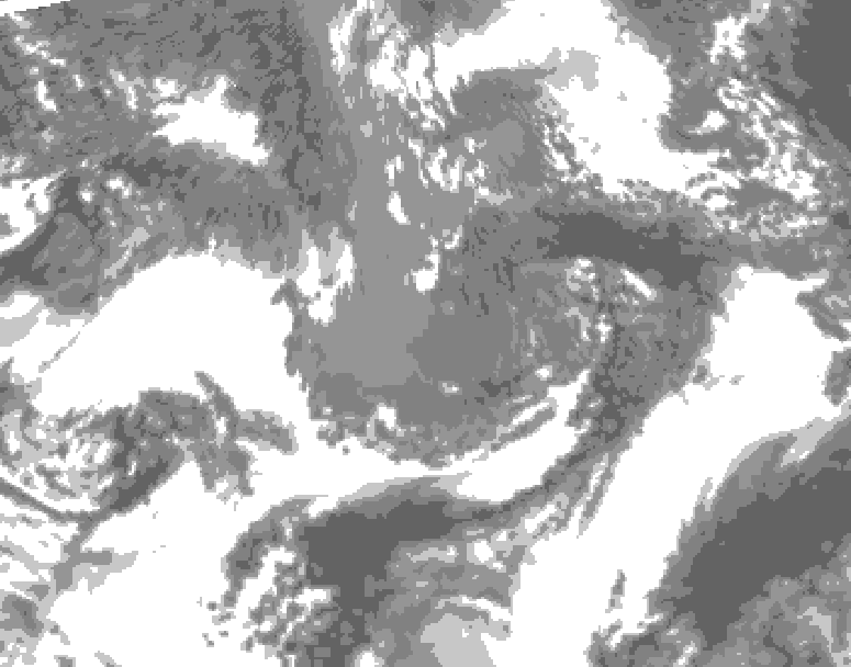 GDPS total cloud 072 hour forecast chart for Canada based on 2026/10/23 0000Z data