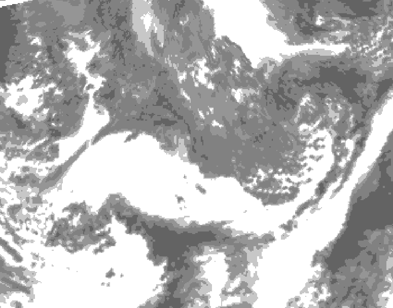 GDPS total cloud 096 hour forecast chart for Canada based on 2026/10/23 0000Z data