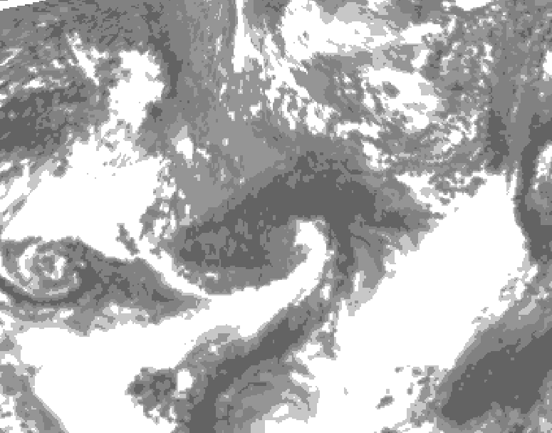 GDPS total cloud 042 hour forecast chart for Canada based on 2026/10/23 1200Z data