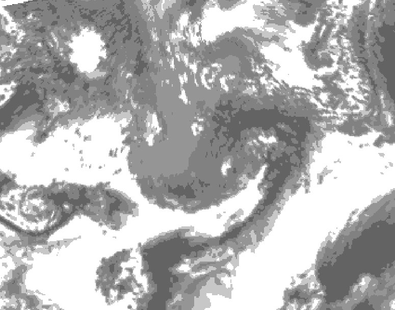 GDPS total cloud 054 hour forecast chart for Canada based on 2026/10/23 1200Z data