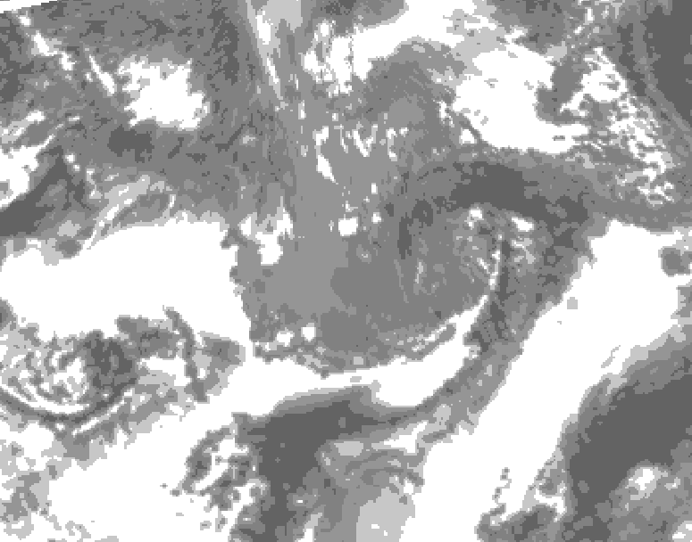 GDPS total cloud 060 hour forecast chart for Canada based on 2026/10/23 1200Z data