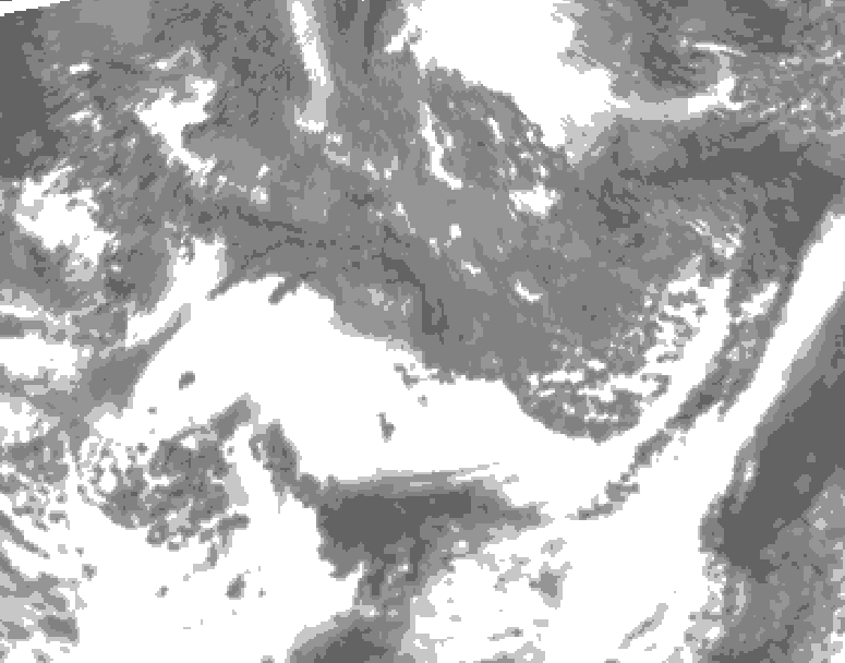 GDPS total cloud 084 hour forecast chart for Canada based on 2026/10/23 1200Z data
