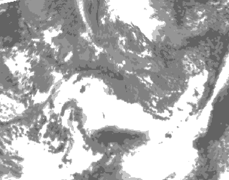 GDPS total cloud 090 hour forecast chart for Canada based on 2026/10/23 1200Z data