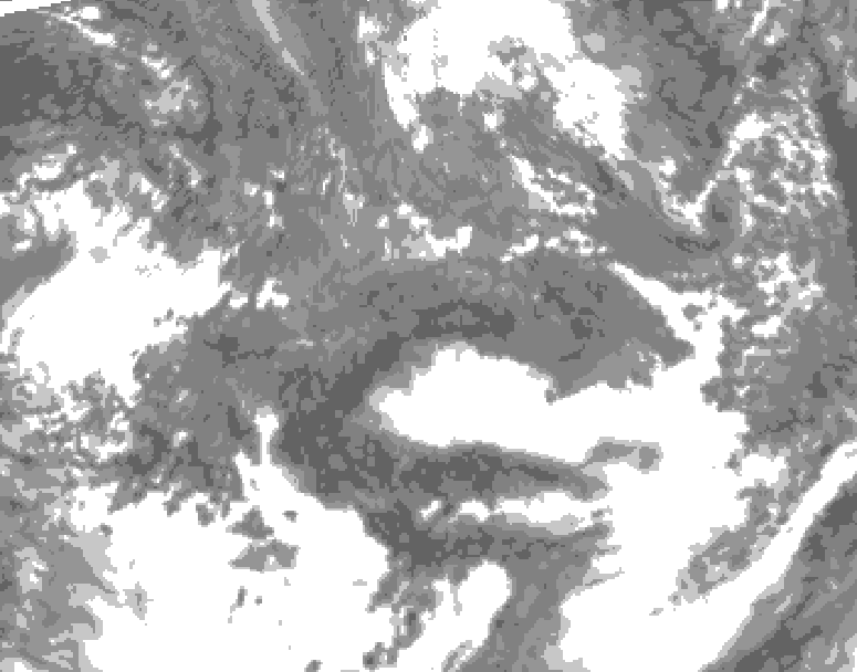 GDPS total cloud 114 hour forecast chart for Canada based on 2026/10/23 1200Z data