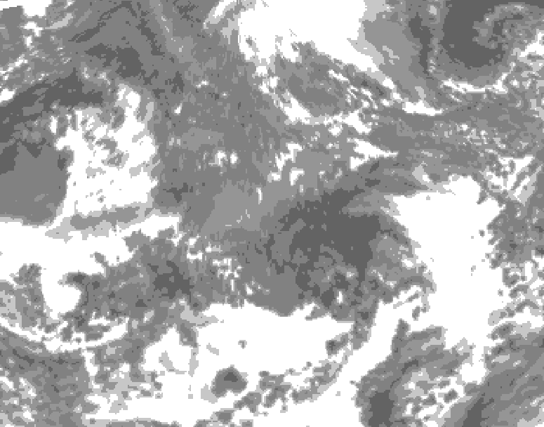 GDPS total cloud 144 hour forecast chart for Canada based on 2026/10/23 1200Z data