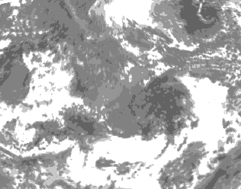 GDPS total cloud 150 hour forecast chart for Canada based on 2026/10/23 1200Z data
