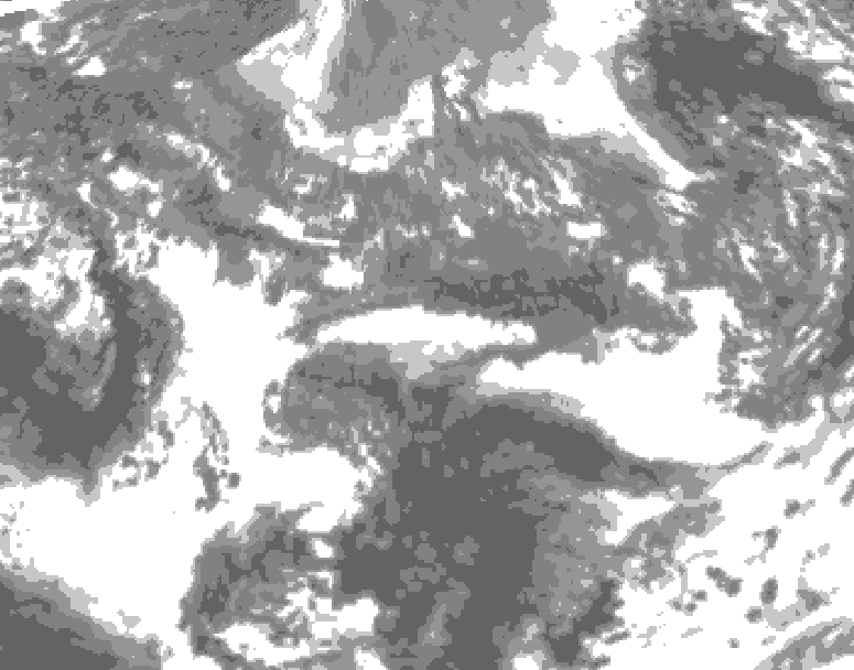GDPS total cloud 210 hour forecast chart for Canada based on 2026/10/23 1200Z data
