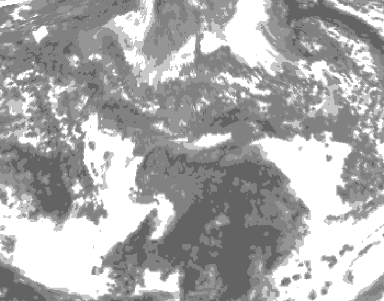 GDPS total cloud 222 hour forecast chart for Canada based on 2026/10/23 1200Z data