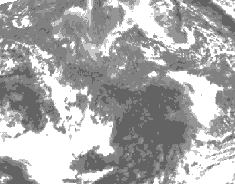 GDPS total cloud 234 hour forecast chart for Canada based on 2026/10/23 1200Z data