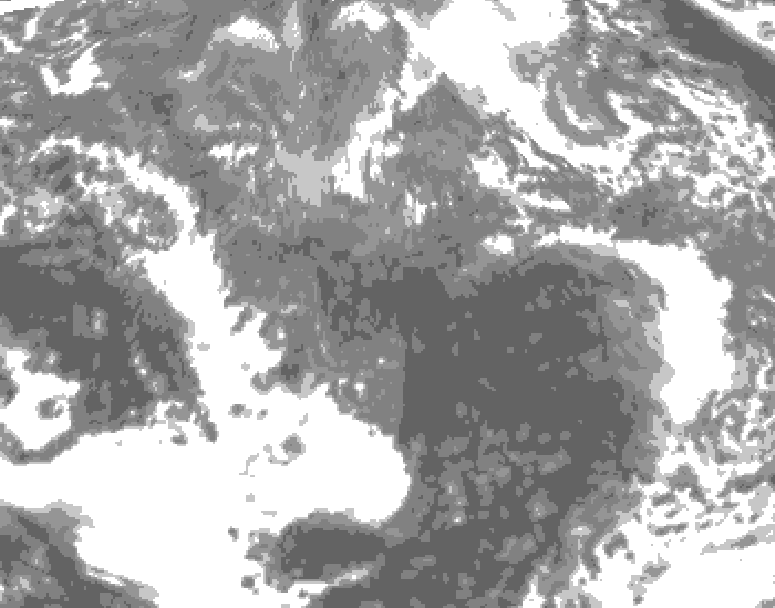 GDPS total cloud 240 hour forecast chart for Canada based on 2026/10/23 1200Z data