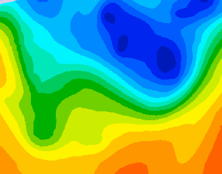 GDPS 500 millibar geopotential height 072 hour forecast chart for Canada based on 2026/10/24 0000Z data