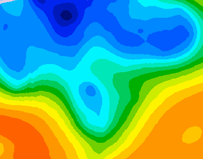 GDPS 500 millibar geopotential height 234 hour forecast chart for Canada based on 2026/10/24 0000Z data