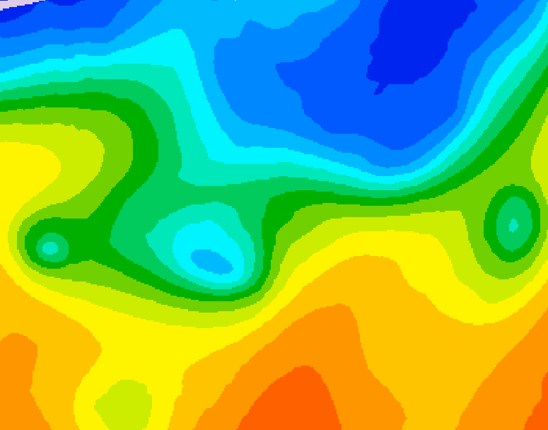 GDPS 500 millibar geopotential height 006 hour forecast chart for Canada based on 2026/10/24 1200Z data