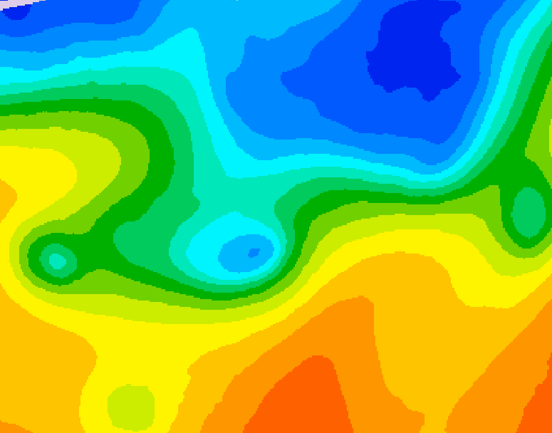 GDPS 500 millibar geopotential height 012 hour forecast chart for Canada based on 2026/10/24 1200Z data