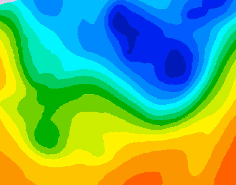GDPS 500 millibar geopotential height 060 hour forecast chart for Canada based on 2026/10/24 1200Z data