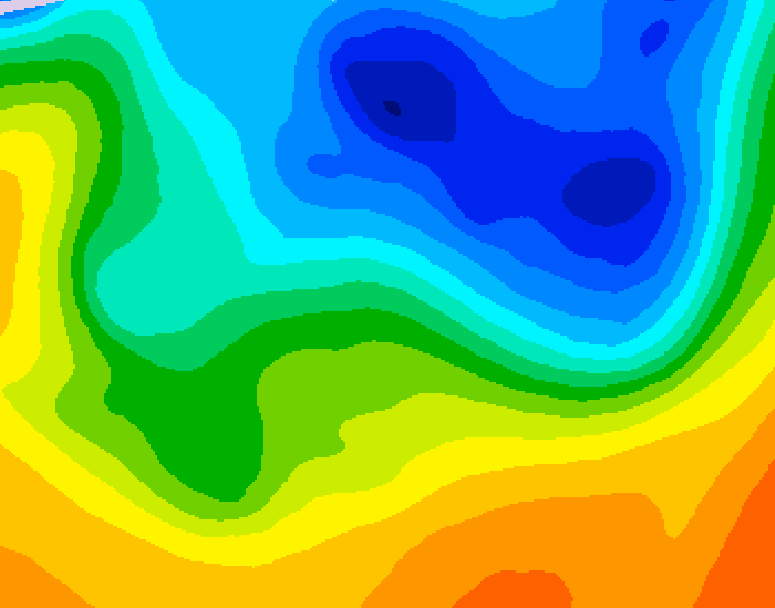 GDPS 500 millibar geopotential height 072 hour forecast chart for Canada based on 2026/10/24 1200Z data