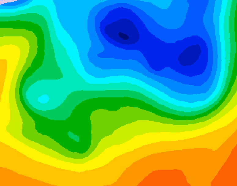 GDPS 500 millibar geopotential height 078 hour forecast chart for Canada based on 2026/10/24 1200Z data
