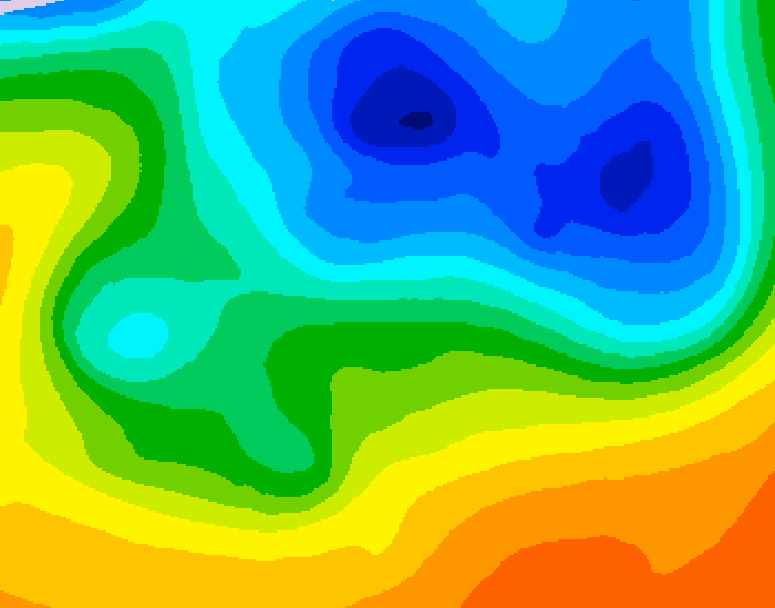 GDPS 500 millibar geopotential height 084 hour forecast chart for Canada based on 2026/10/24 1200Z data
