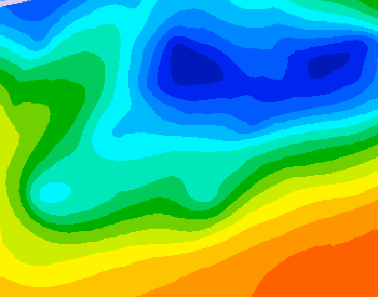 GDPS 500 millibar geopotential height 114 hour forecast chart for Canada based on 2026/10/24 1200Z data