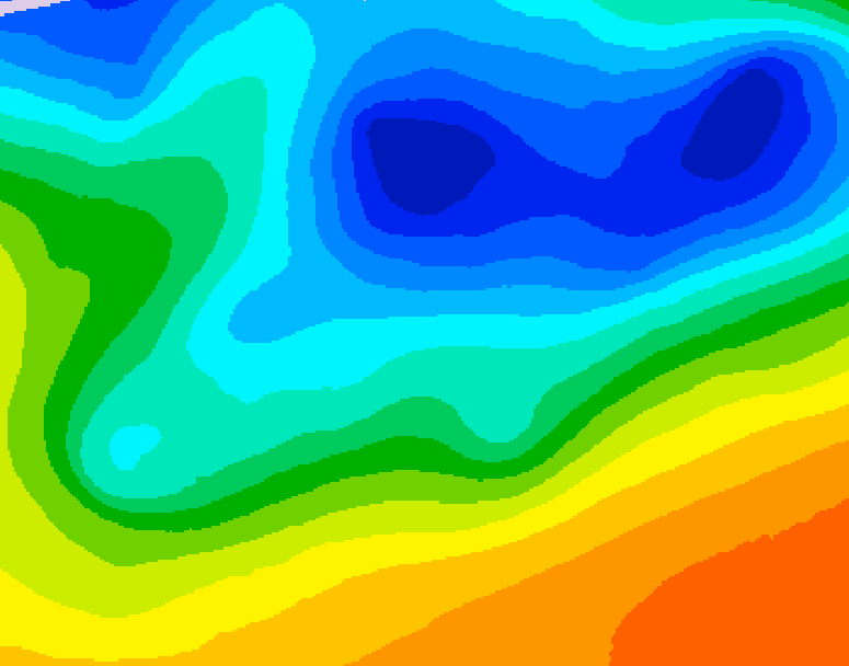 GDPS 500 millibar geopotential height 120 hour forecast chart for Canada based on 2026/10/24 1200Z data