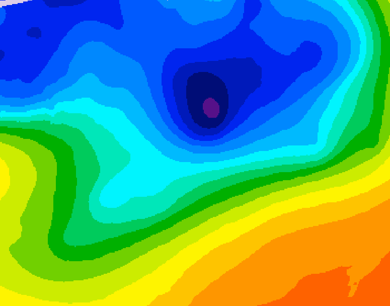 GDPS 500 millibar geopotential height 156 hour forecast chart for Canada based on 2026/10/24 1200Z data