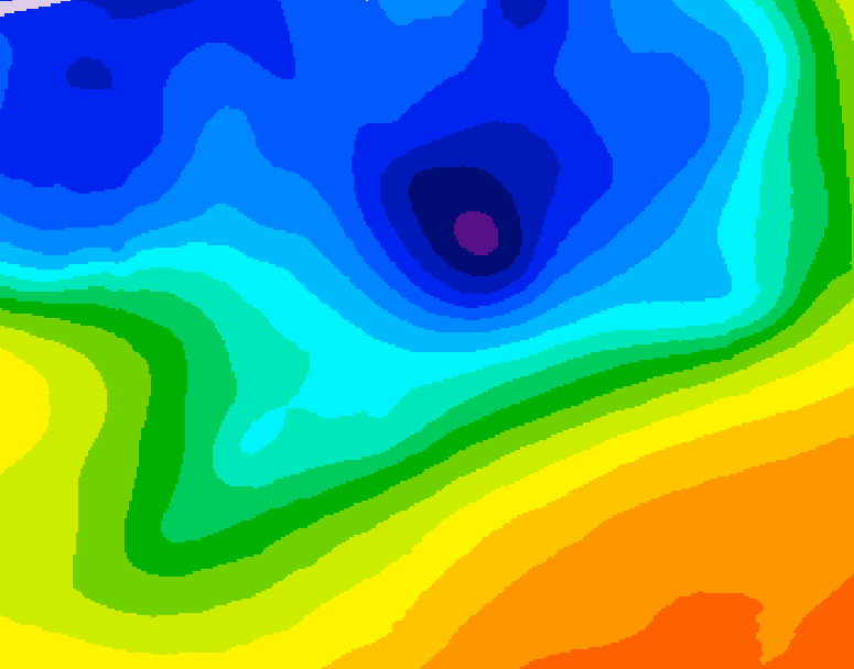 GDPS 500 millibar geopotential height 162 hour forecast chart for Canada based on 2026/10/24 1200Z data