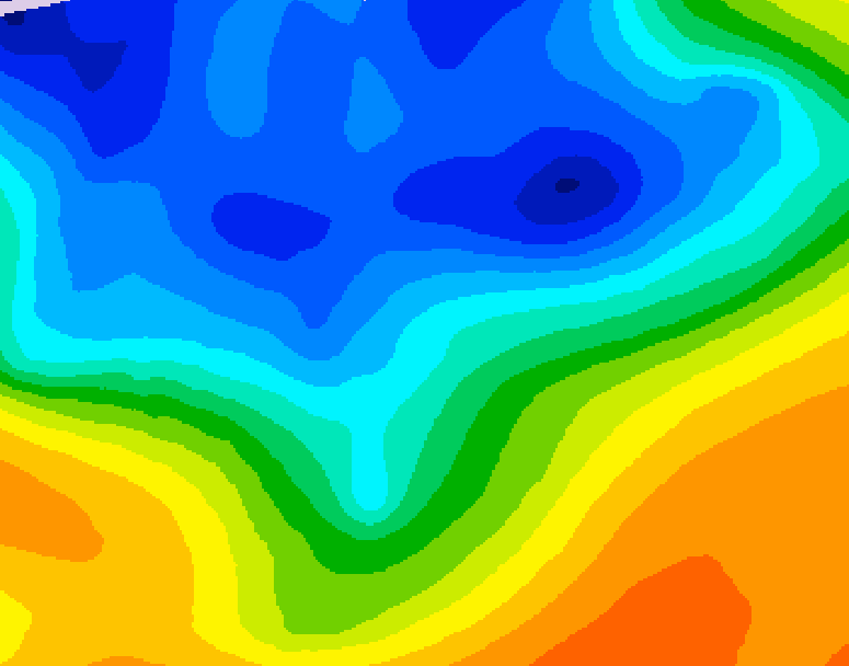 GDPS 500 millibar geopotential height 198 hour forecast chart for Canada based on 2026/10/24 1200Z data