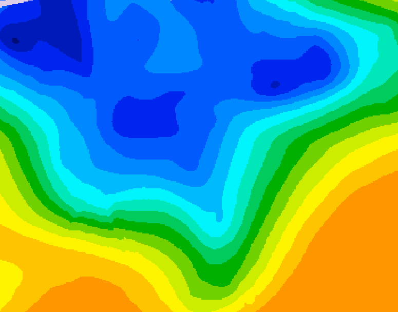 GDPS 500 millibar geopotential height 216 hour forecast chart for Canada based on 2026/10/24 1200Z data