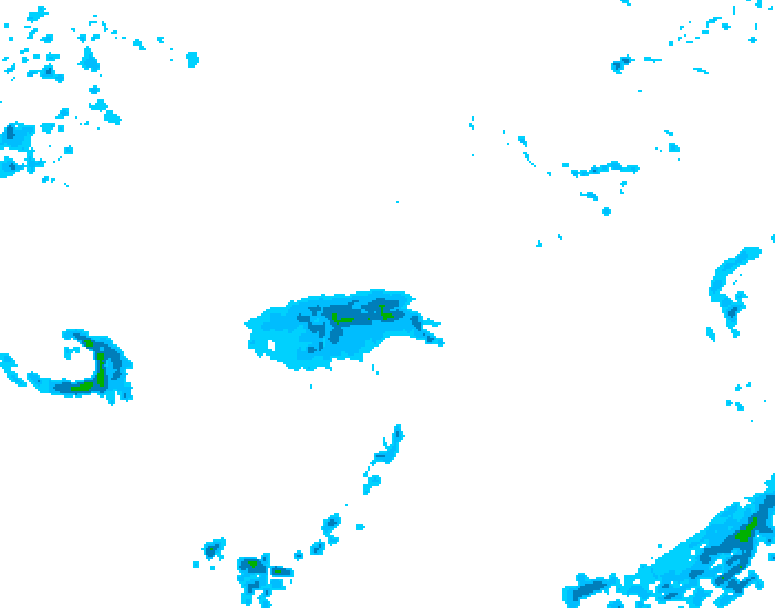 GDPS precipitation 006 hour forecast chart for Canada based on 2026/10/24 1200Z data