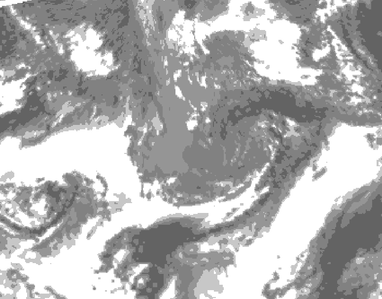 GDPS total cloud 048 hour forecast chart for Canada based on 2026/10/24 0000Z data
