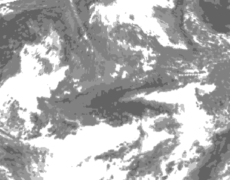 GDPS total cloud 120 hour forecast chart for Canada based on 2026/10/24 0000Z data