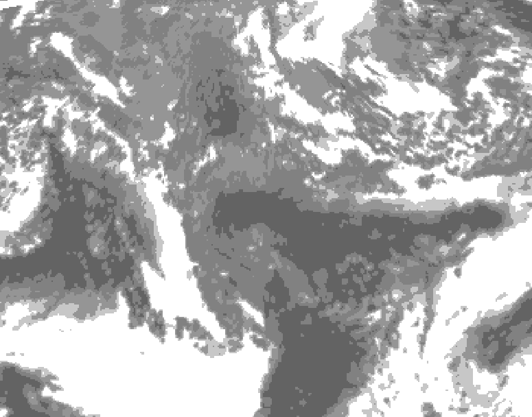 GDPS total cloud 234 hour forecast chart for Canada based on 2026/10/24 0000Z data