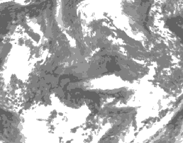 GDPS total cloud 096 hour forecast chart for Canada based on 2026/10/24 1200Z data