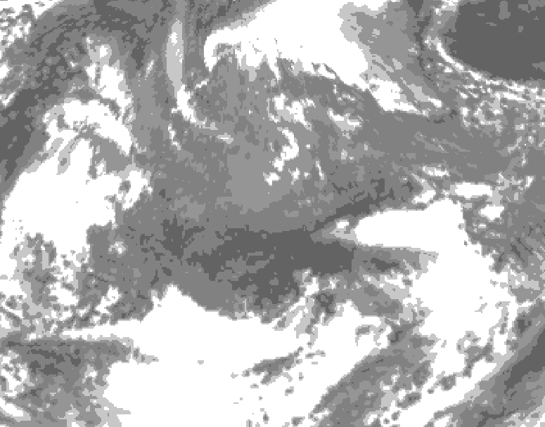GDPS total cloud 108 hour forecast chart for Canada based on 2026/10/24 1200Z data