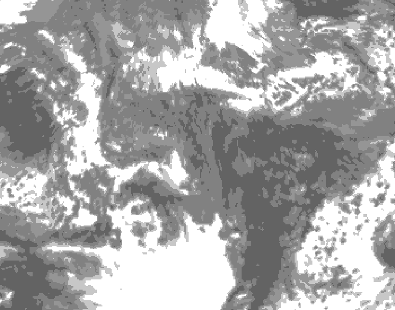 GDPS total cloud 222 hour forecast chart for Canada based on 2026/10/24 1200Z data