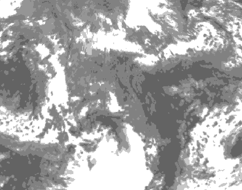 GDPS total cloud 228 hour forecast chart for Canada based on 2026/10/24 1200Z data
