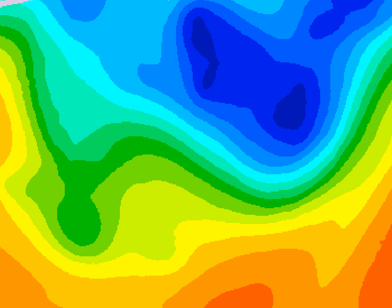 GDPS 500 millibar geopotential height 048 hour forecast chart for Canada based on 2026/10/25 0000Z data