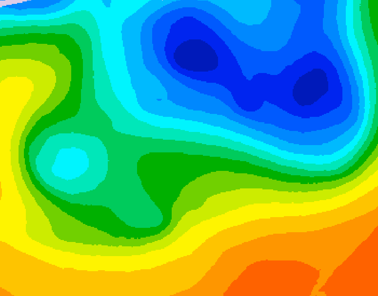 GDPS 500 millibar geopotential height 072 hour forecast chart for Canada based on 2026/10/25 0000Z data