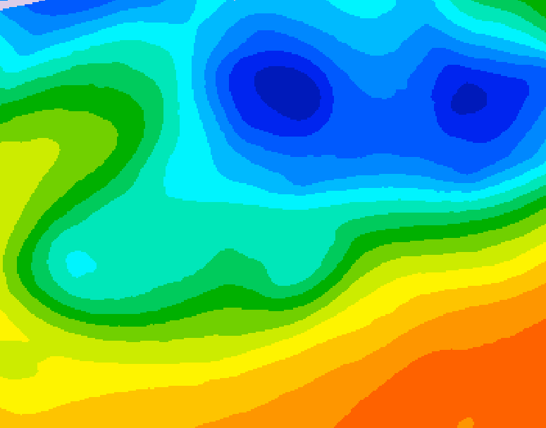 GDPS 500 millibar geopotential height 096 hour forecast chart for Canada based on 2026/10/25 0000Z data