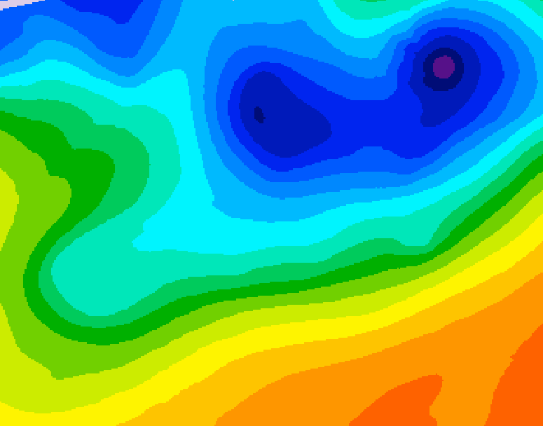 GDPS 500 millibar geopotential height 120 hour forecast chart for Canada based on 2026/10/25 0000Z data