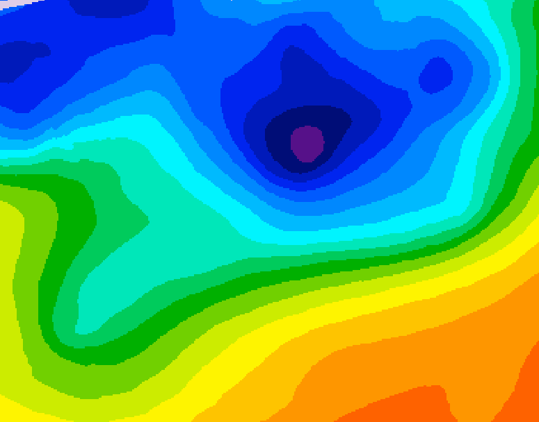 GDPS 500 millibar geopotential height 144 hour forecast chart for Canada based on 2026/10/25 0000Z data