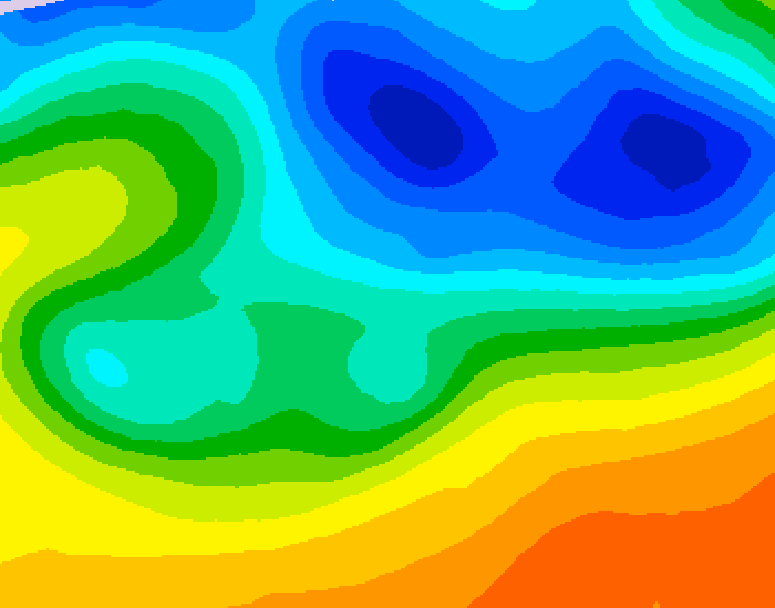 GDPS 500 millibar geopotential height 078 hour forecast chart for Canada based on 2026/10/25 1200Z data
