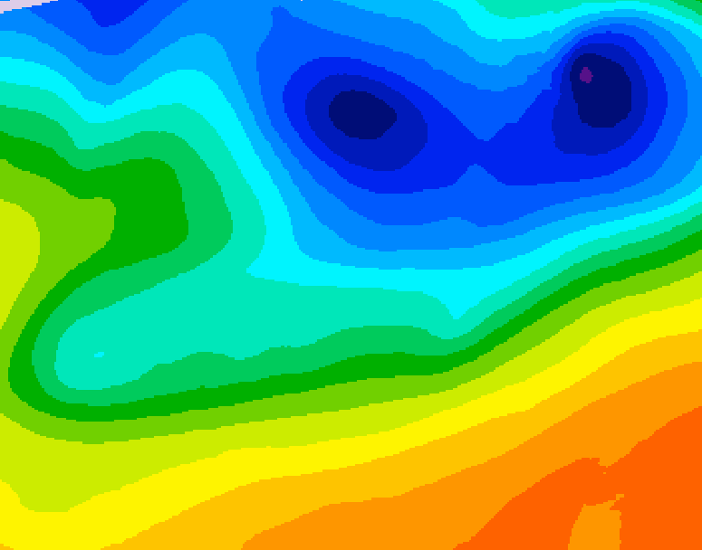 GDPS 500 millibar geopotential height 096 hour forecast chart for Canada based on 2026/10/25 1200Z data