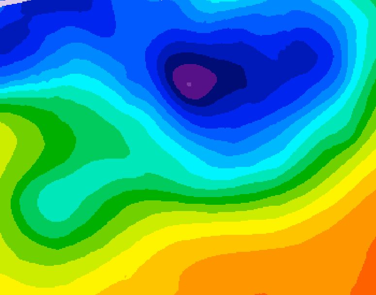GDPS 500 millibar geopotential height 120 hour forecast chart for Canada based on 2026/10/25 1200Z data